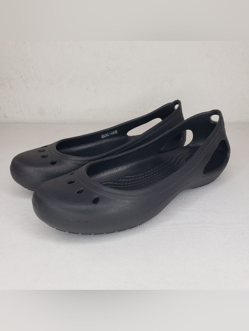 CROCS Women's Black Casual Slip-On Ballet Flats Comfort